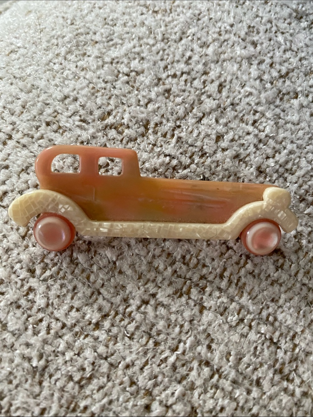 Lea Stein celluloid brooch vintage  signature rolls royce pin art Paris made